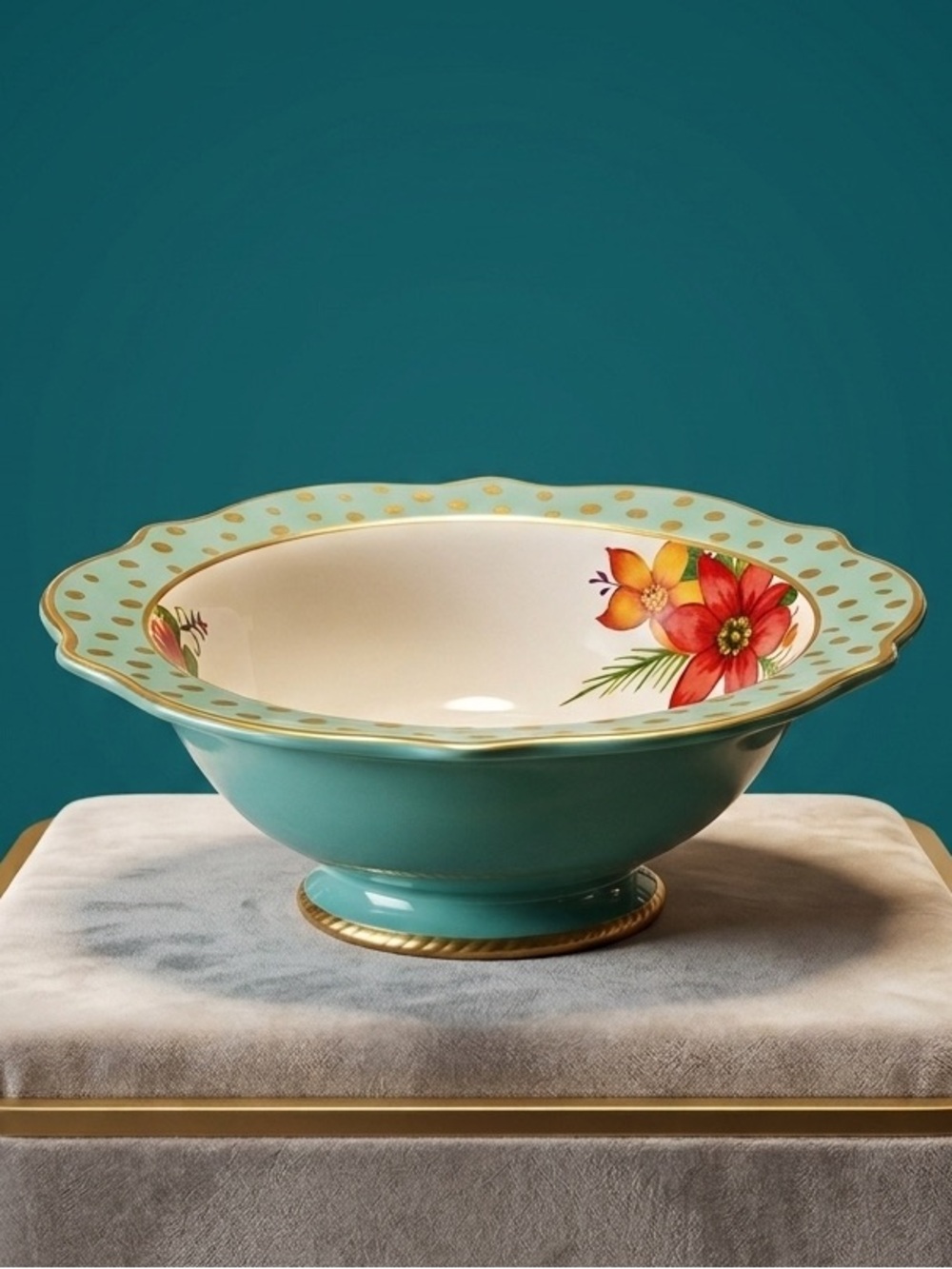 🌺 EUC The Pioneer Woman Christmas / Holiday Charm 8” Vegetable Bowl, Qty 1